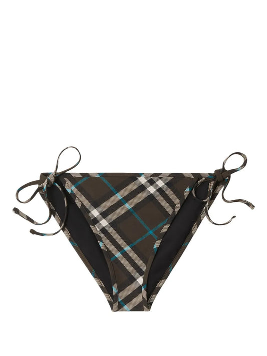 Check-Pattern Bikini Bottoms