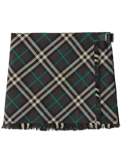 Check-Pattern Mini Skirt