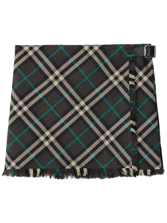 Check-Pattern Mini Skirt