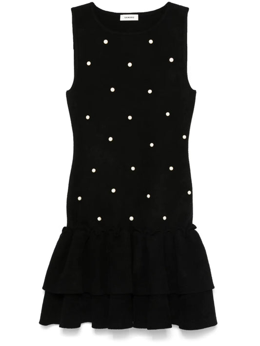 Bead-Embellished Mini Dress