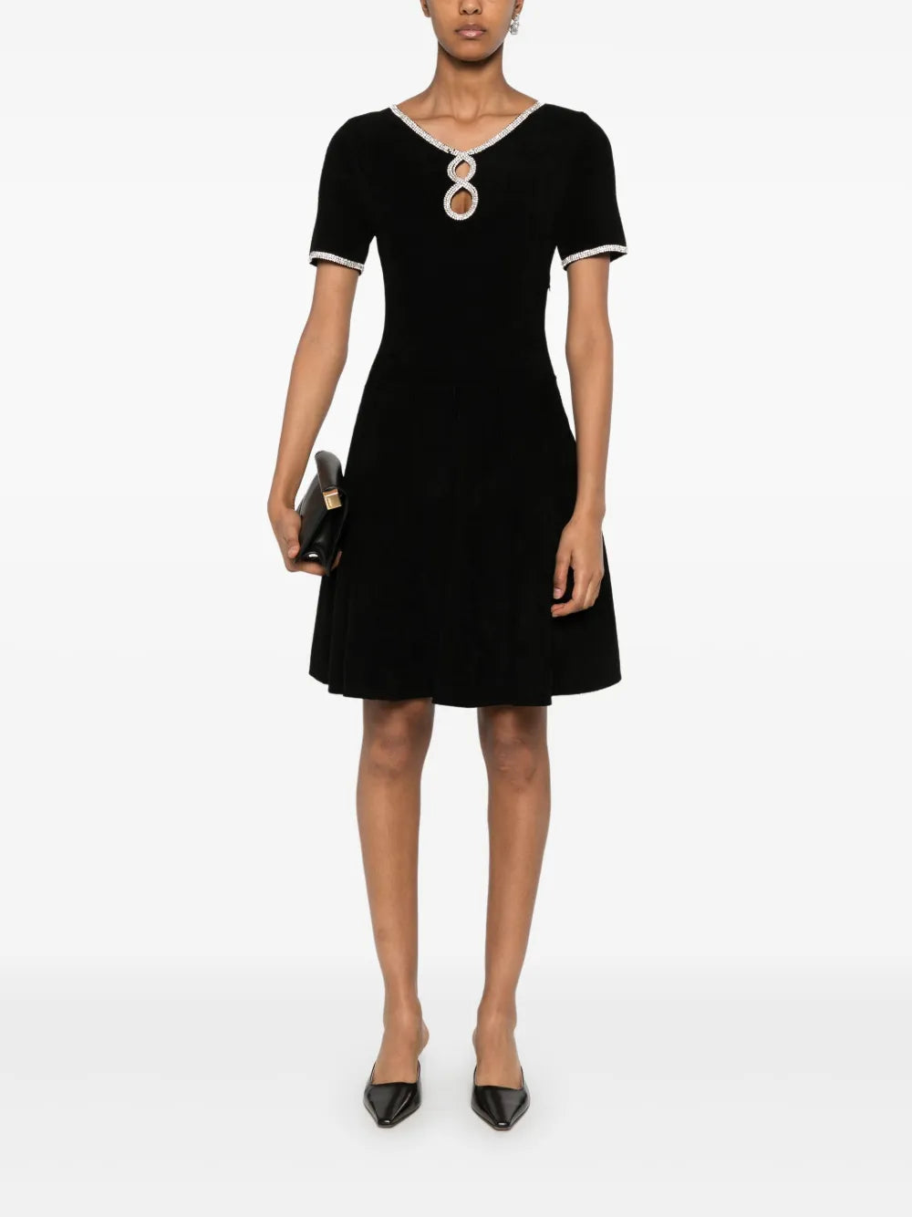 Crystal-Embellished Mini Dress
