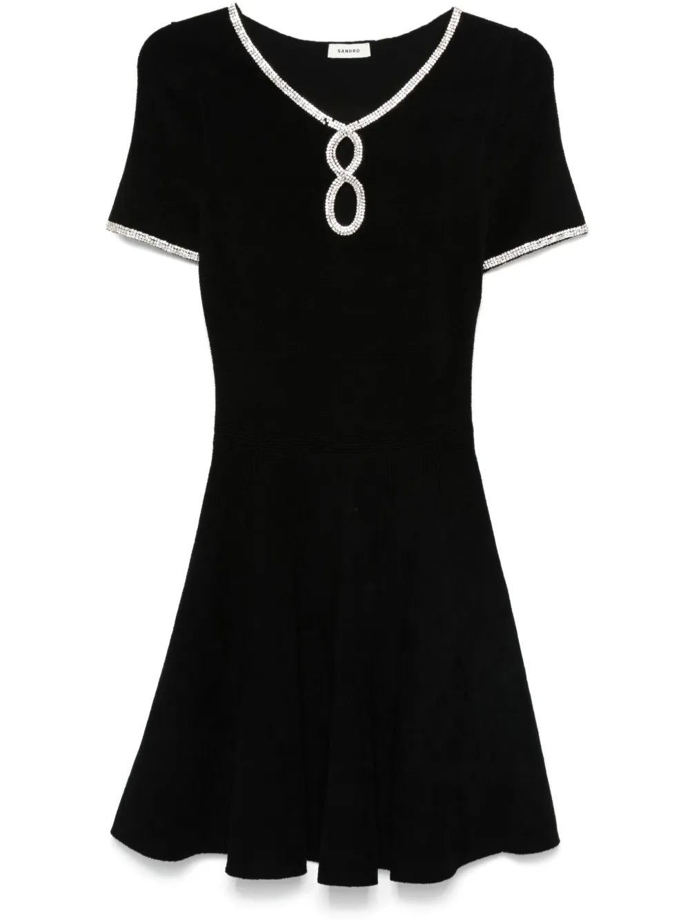 Crystal-Embellished Mini Dress