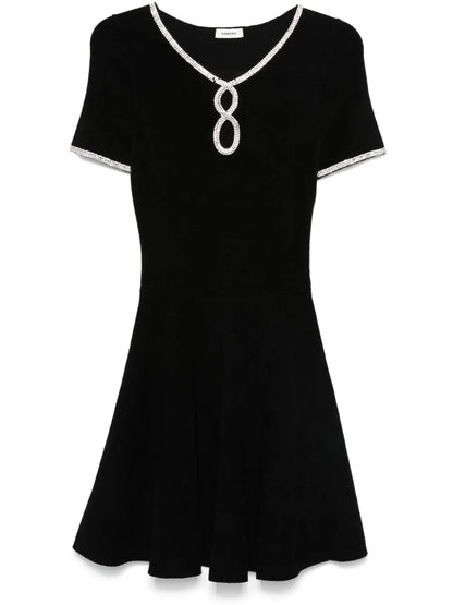 Crystal-Embellished Mini Dress