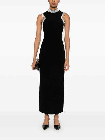 Bead-Embellished Maxi Dress