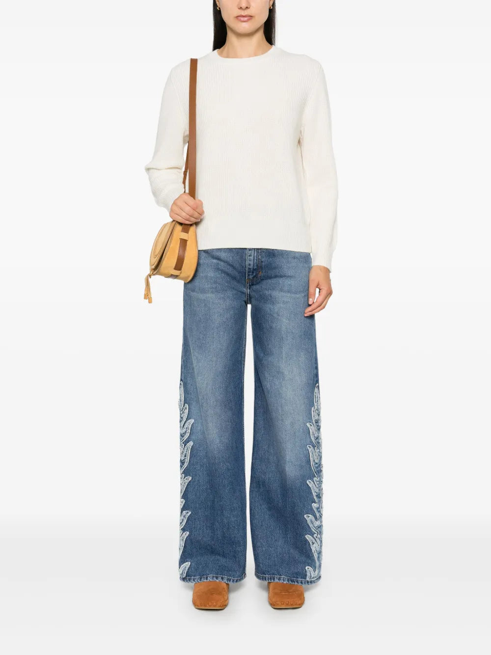 Detachable-Scarf Sweater