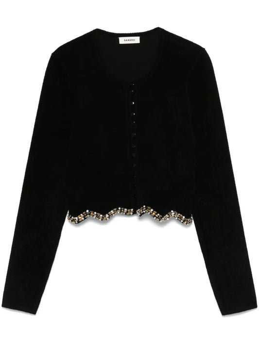 Crystal-Embellished Cardigan
