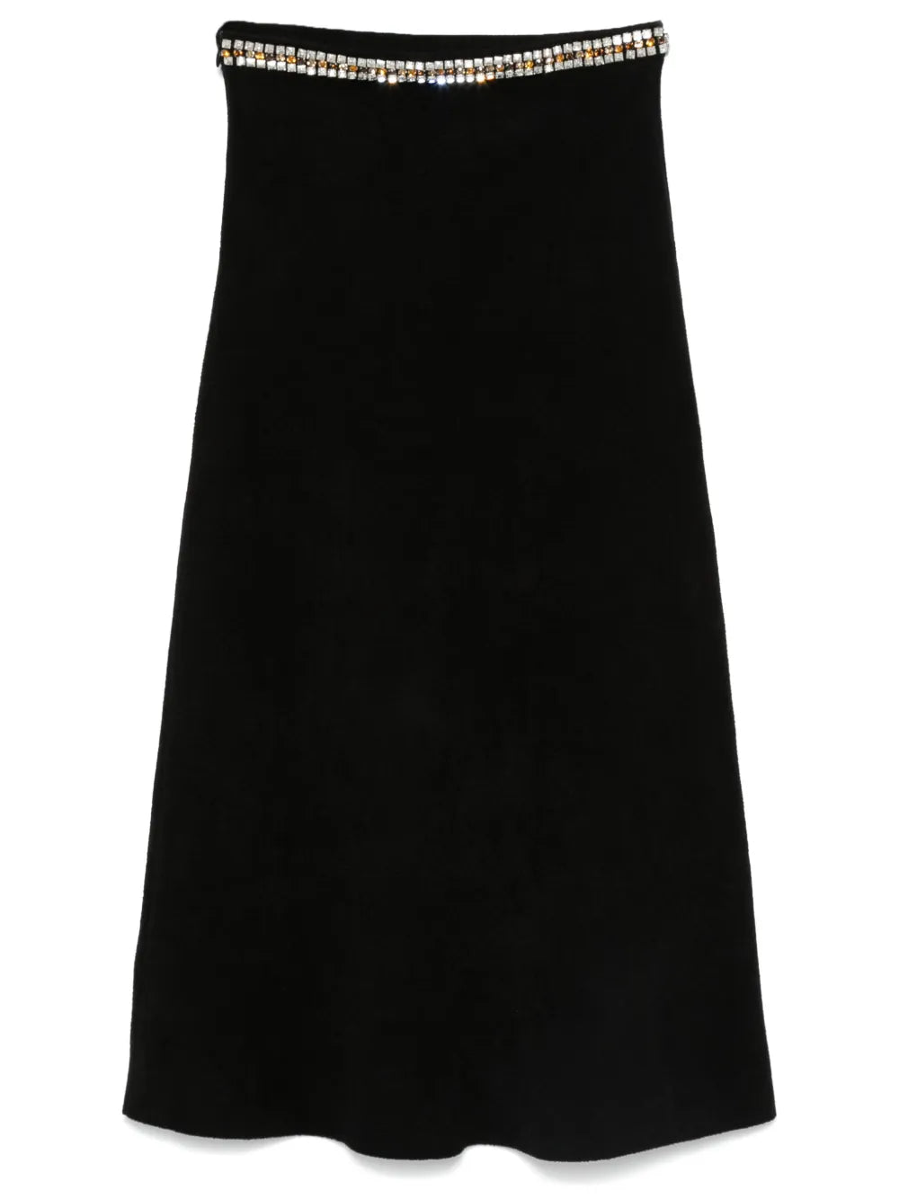 Crystal-Embellished Midi Skirt