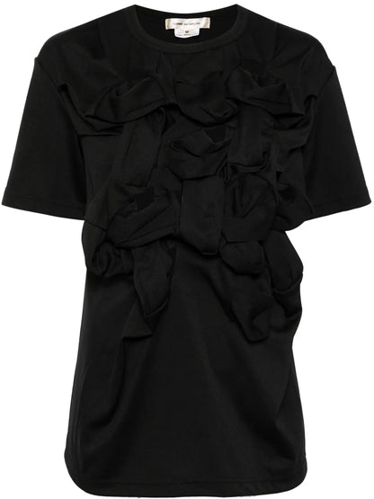 Gathered Cut-Out T-Shirt