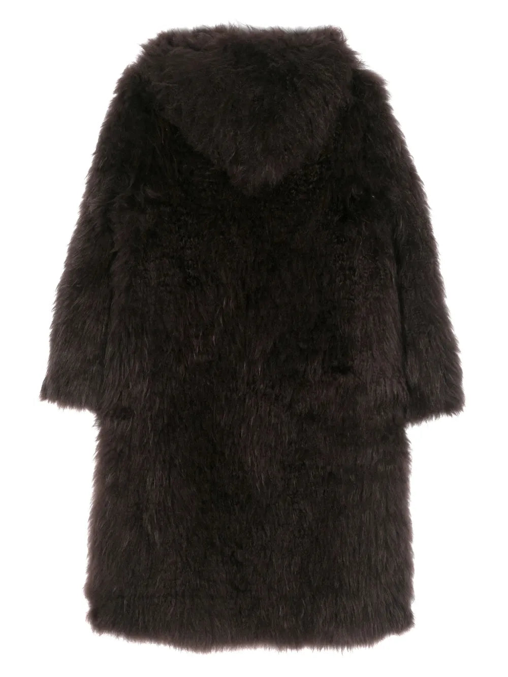 Press-Stud Shearling Coat