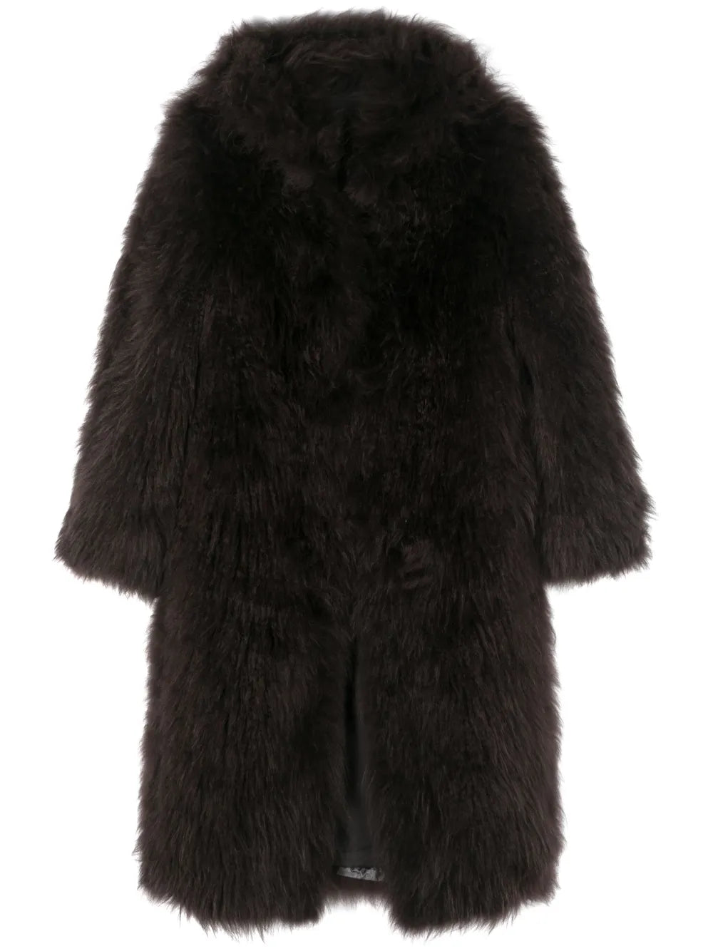 Press-Stud Shearling Coat