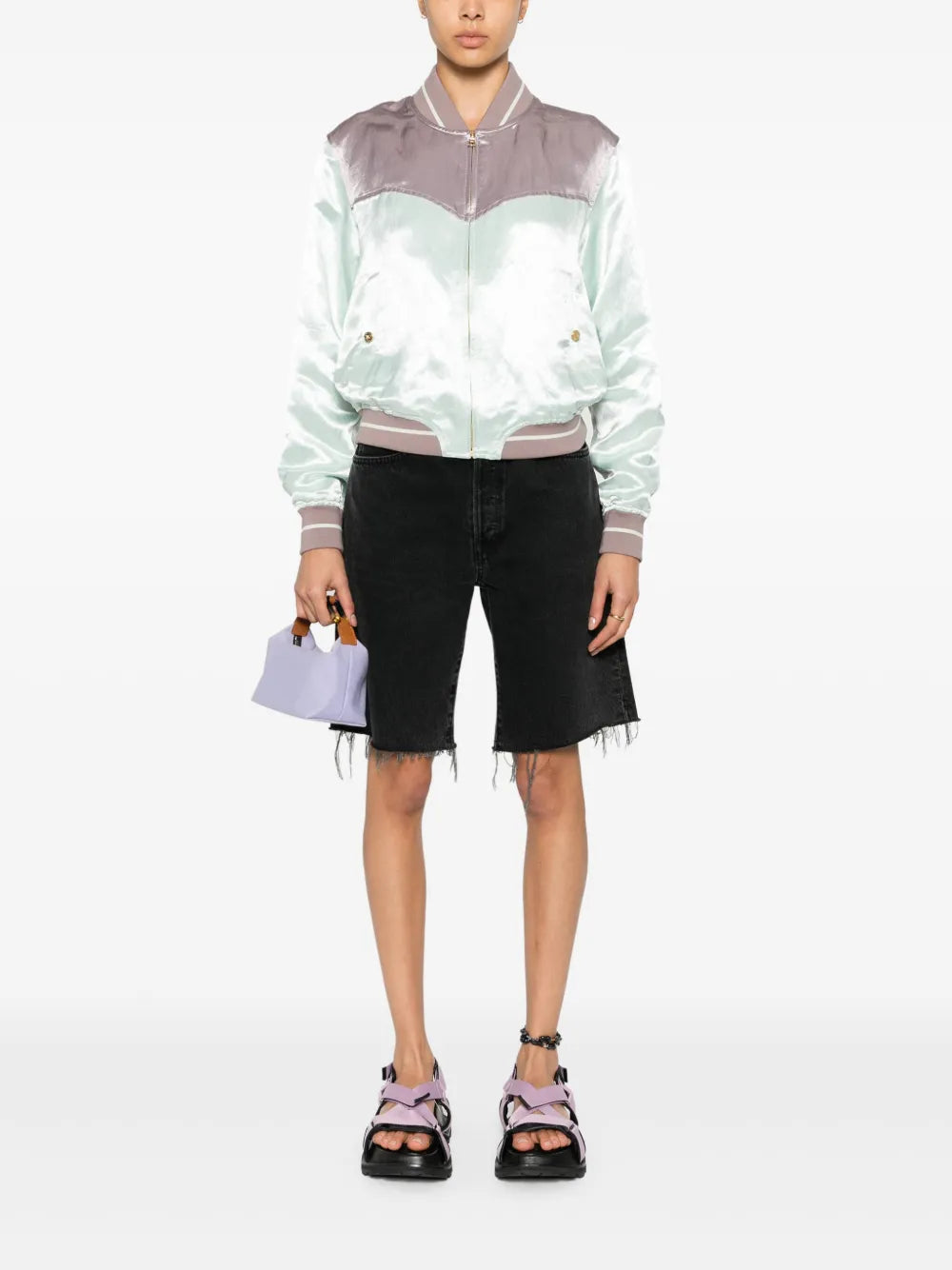 Embroidered-Logo Bomber Jacket