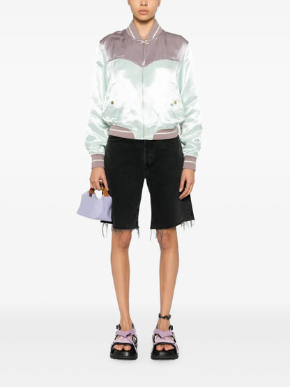 Embroidered-Logo Bomber Jacket