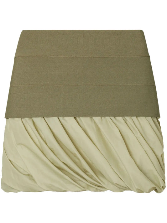 Panelled Draped Miniskirt