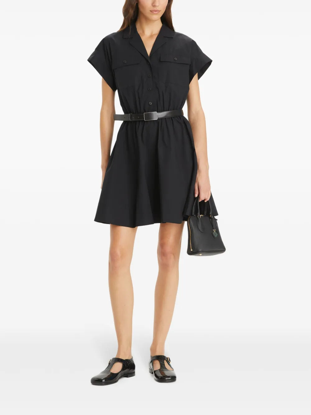 Belted Poplin Shirt Dress