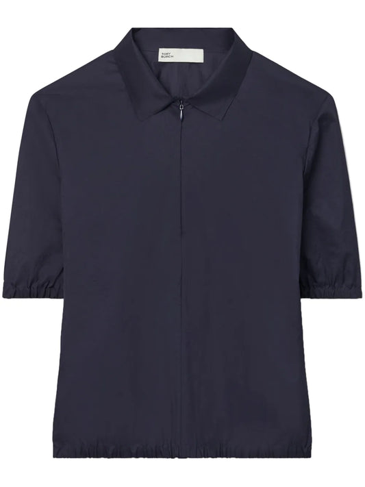 Zip-Up Short-Sleeve Shirt