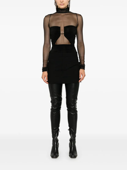 Cut-Off Mini Skirt