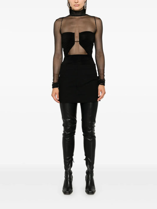 Cut-Off Mini Skirt