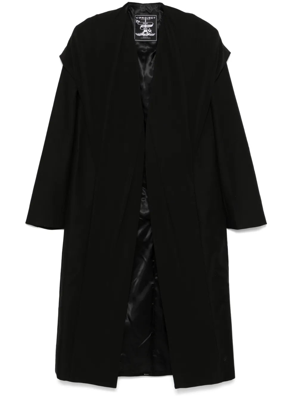 Draped-Detail Coat