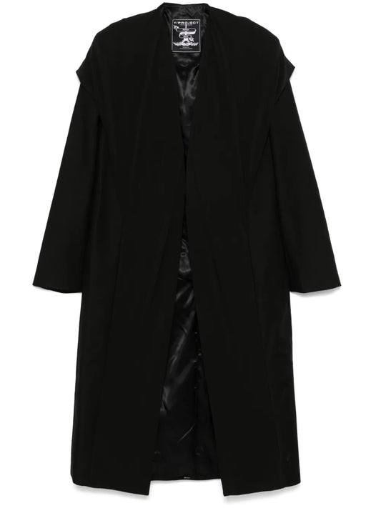 Draped-Detail Coat