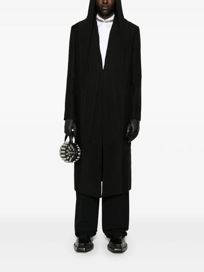 Draped-Detail Coat