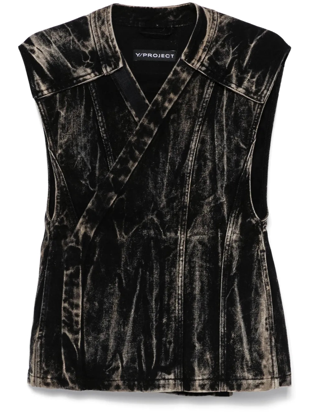 Whiskering Effect Vest