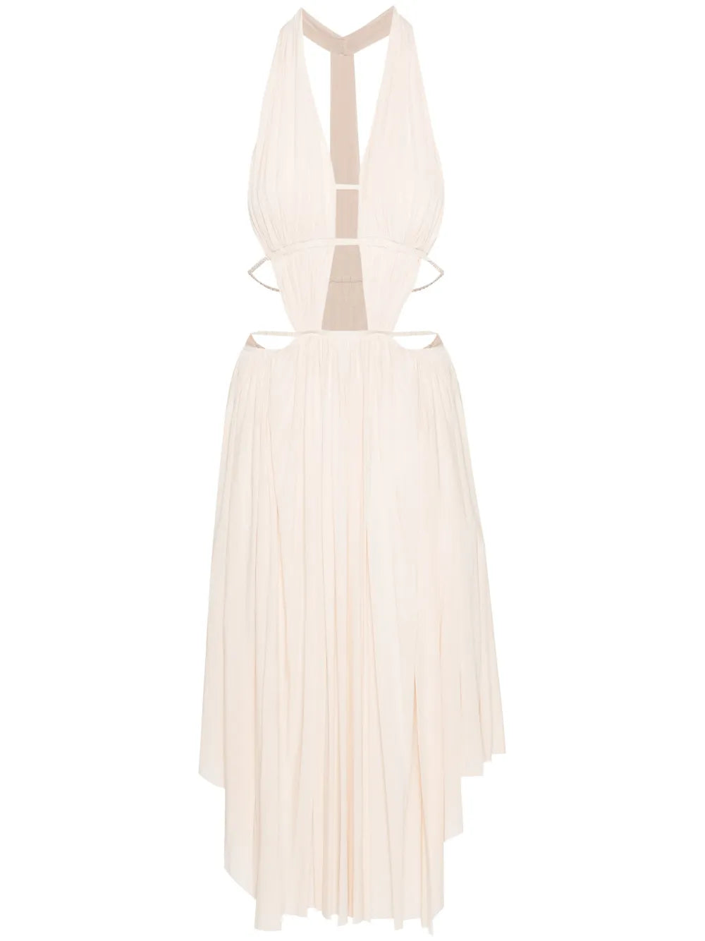Cut-Out Draped Midi Dress