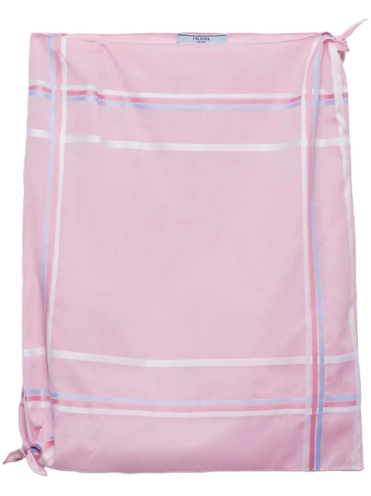 Checked Cotton Miniskirt