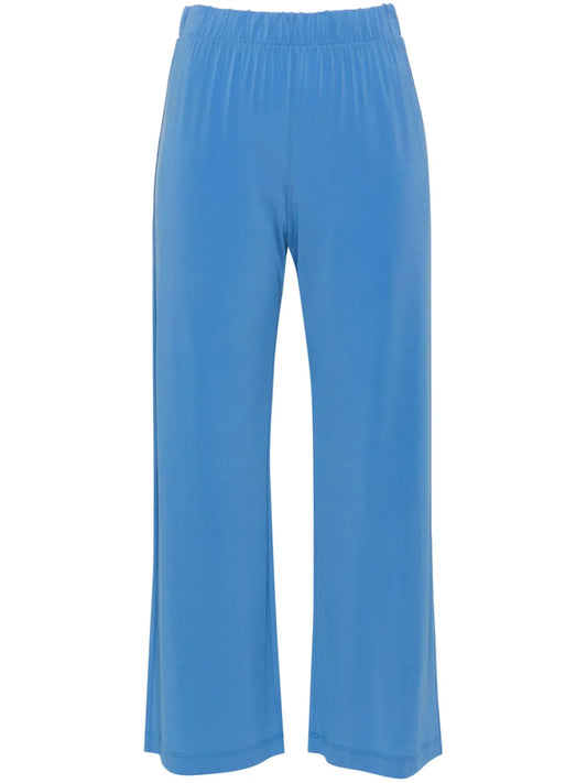 Elasticated-Waistband Cropped Trousers