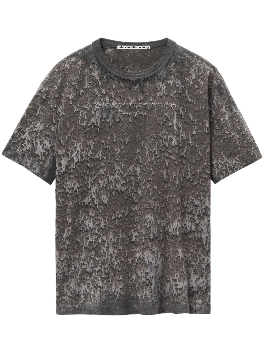Embossed-Logo Paint-Splatter T-Shirt
