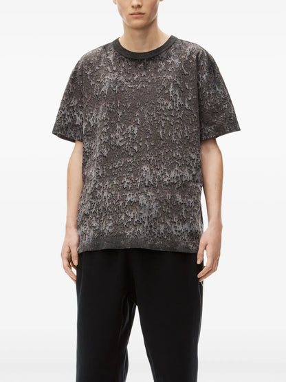 Embossed-Logo Paint-Splatter T-Shirt