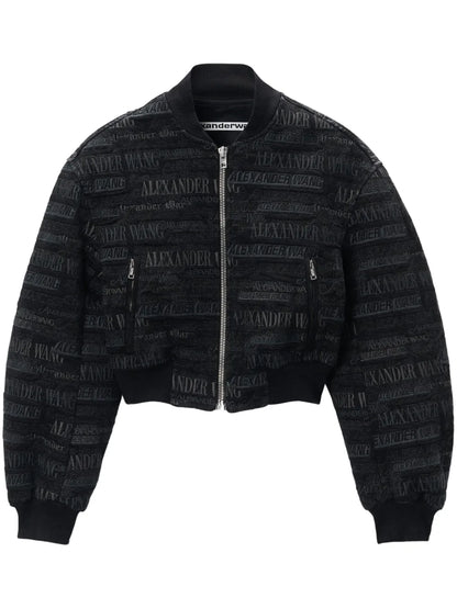 Logo-Embroidered Bomber Jacket