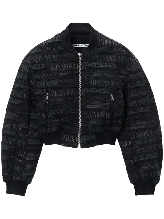 Logo-Embroidered Bomber Jacket