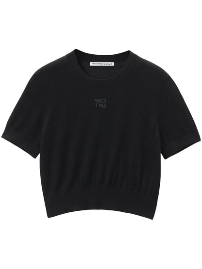 Logo-Embossed Knitted T-Shirt