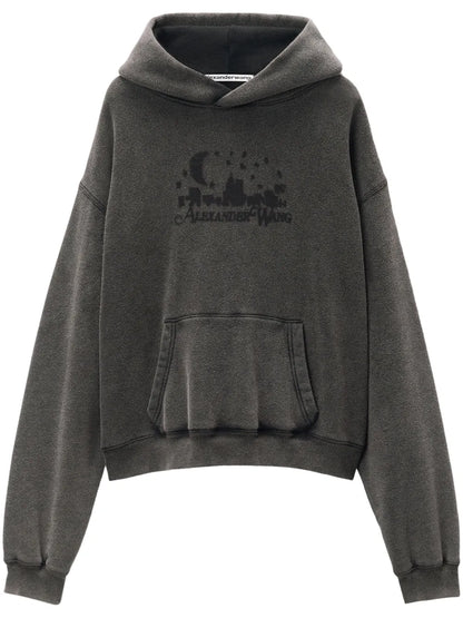 Logo-Jacquard Cotton Hoodie