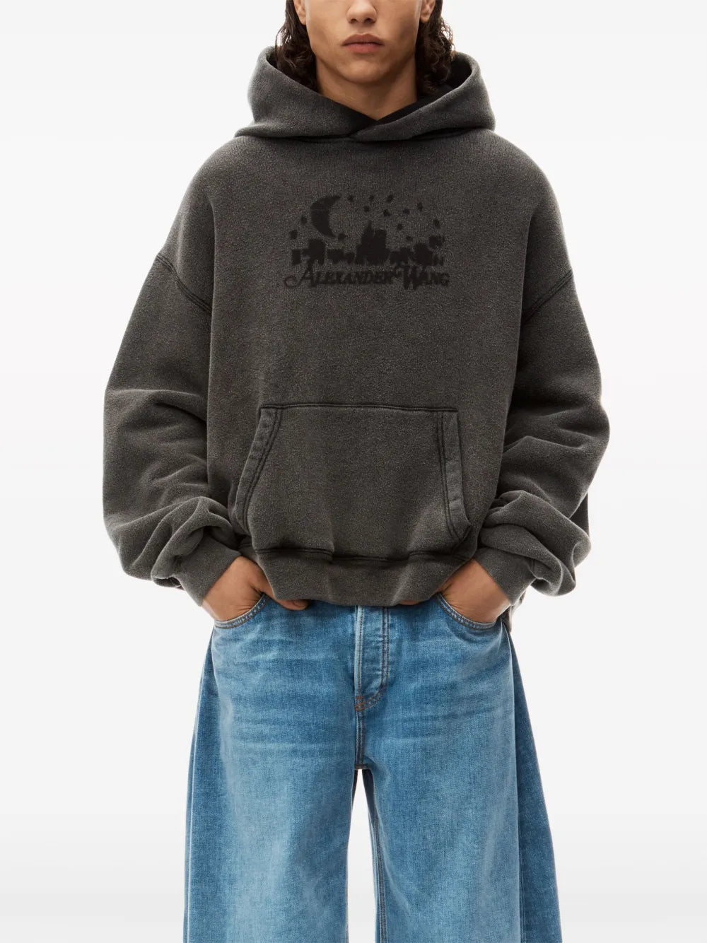 Logo-Jacquard Cotton Hoodie