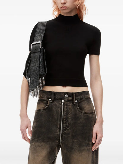 Logo-Embossed Knitted Top