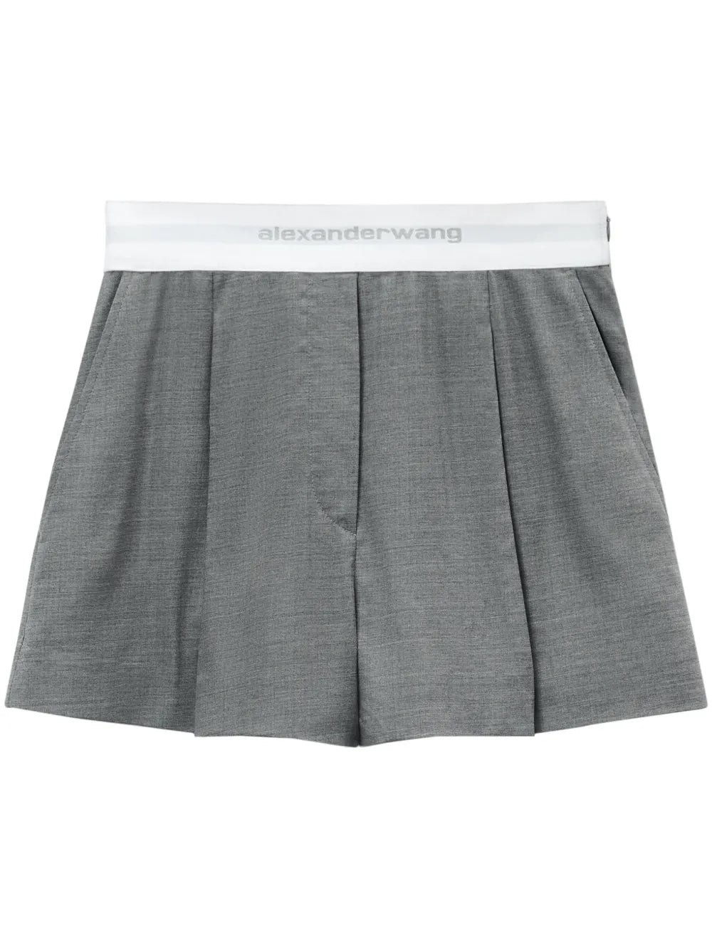 Logo-Waistband Pleated Shorts