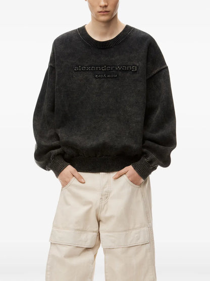 Logo-Embossed Organic-Cotton Jumper