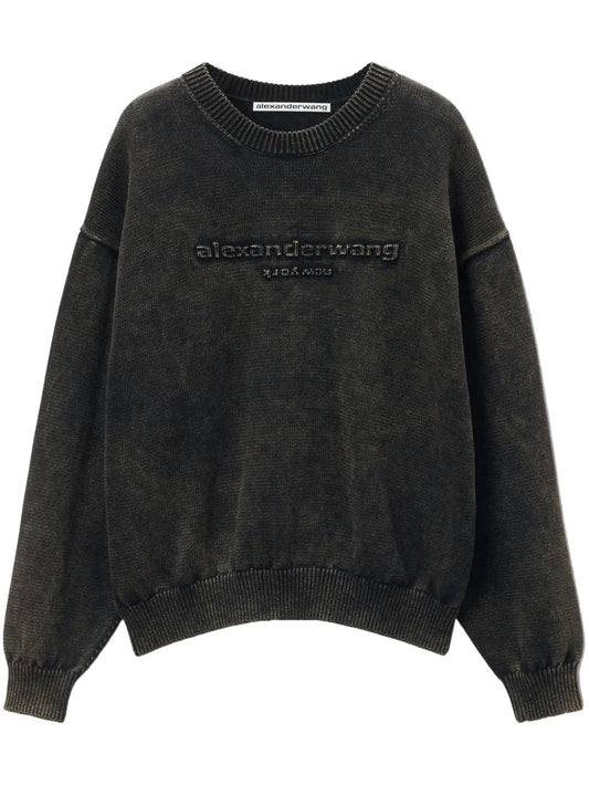 Logo-Embossed Organic-Cotton Jumper