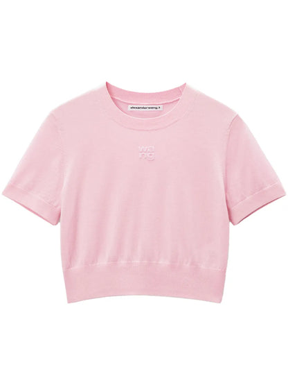 Logo-Embossed Knitted T-Shirt