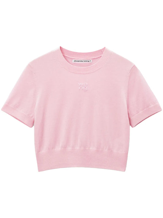 Logo-Embossed Knitted T-Shirt