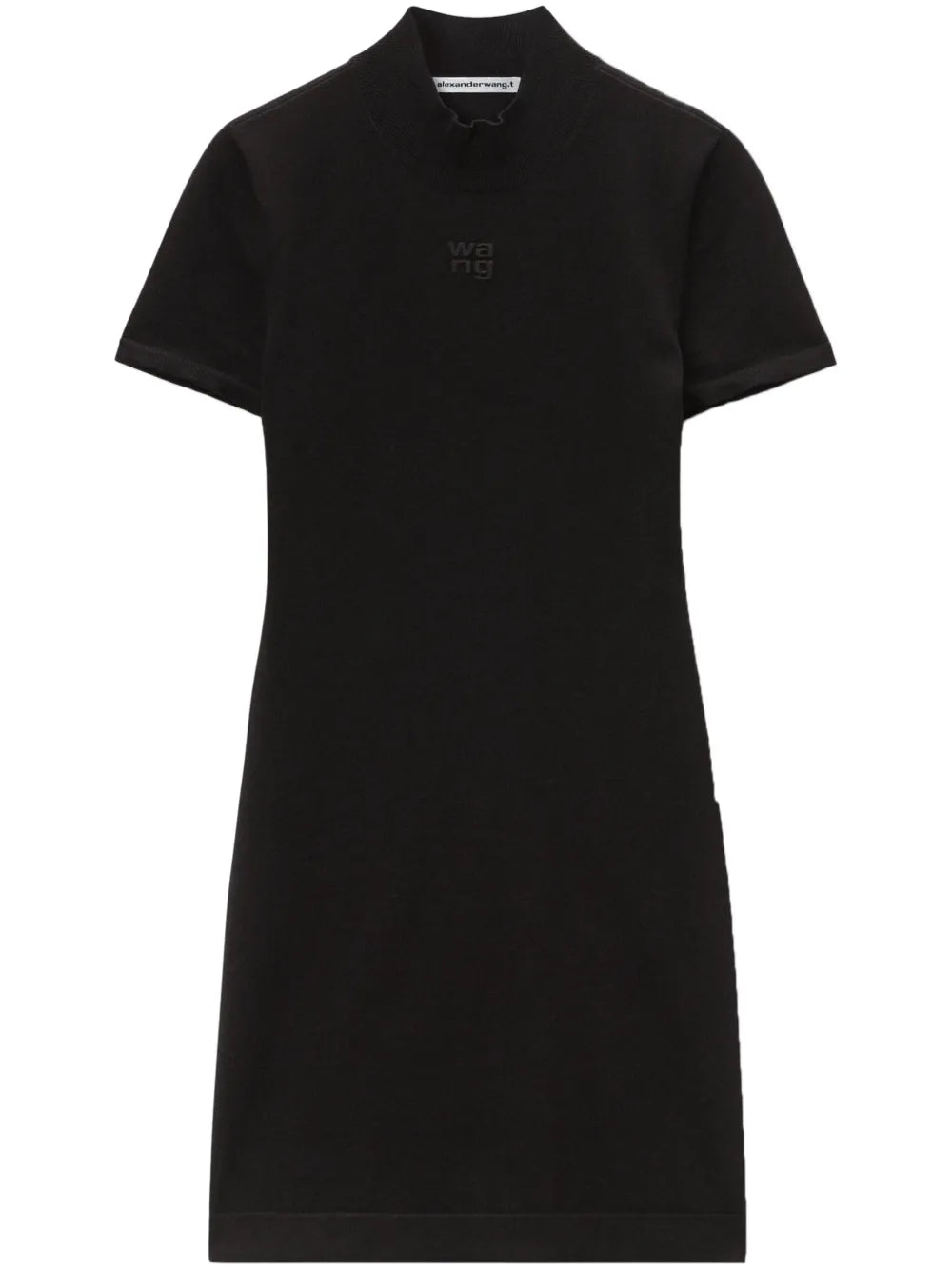 Logo-Embossed Mock-Neck Dress