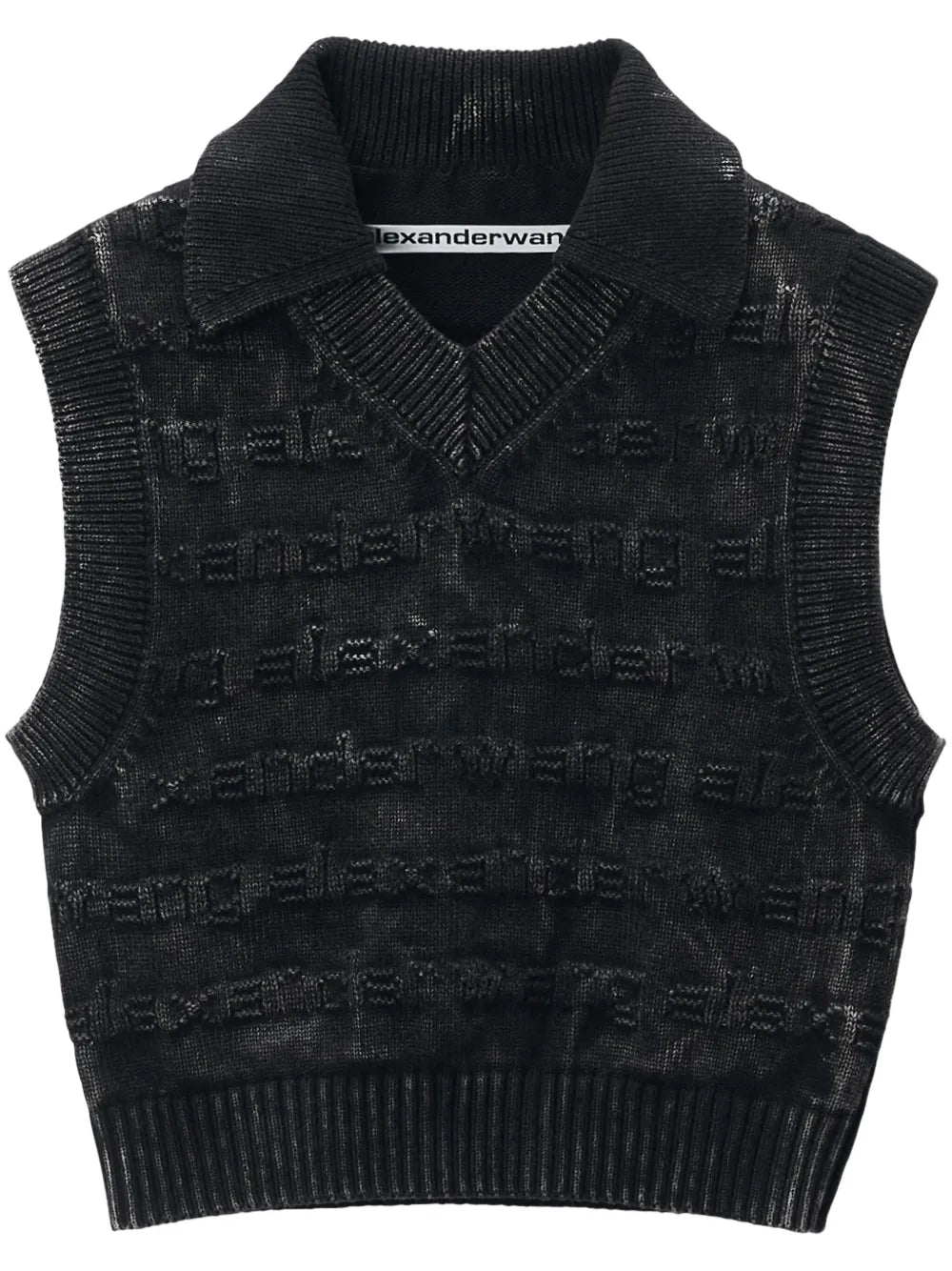 Logo-Intarsia Knitted Vest