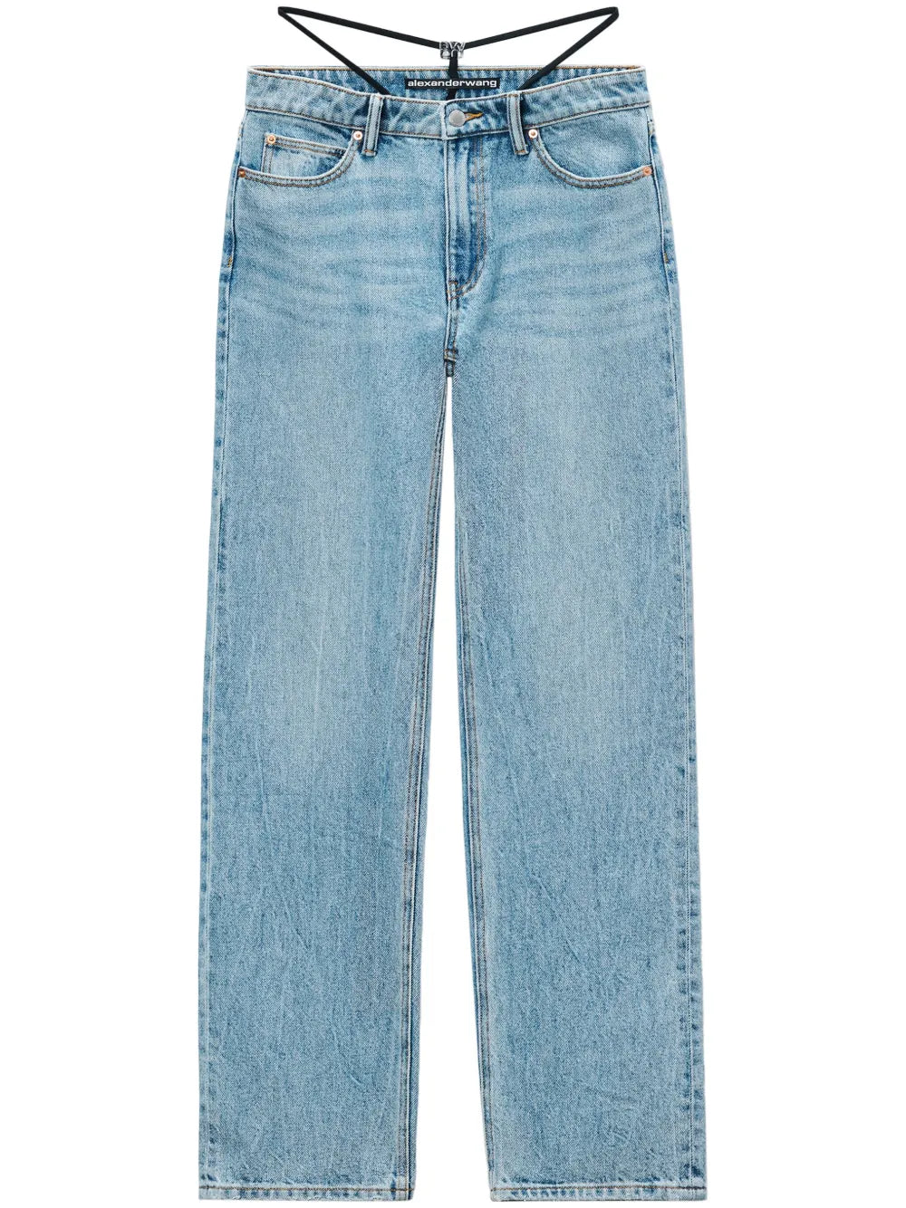 Layered Straight-Leg Jeans