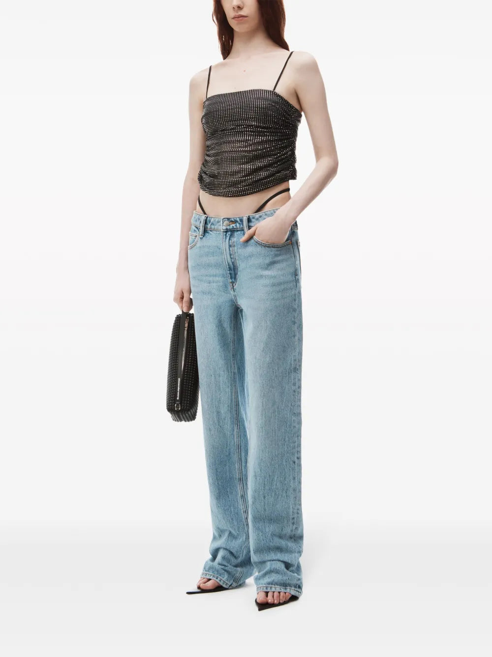 Layered Straight-Leg Jeans