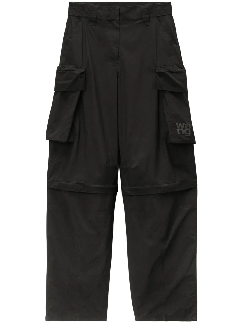 Panelled Wide-Leg Cargo Trousers