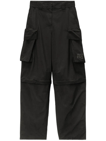 Panelled Wide-Leg Cargo Trousers