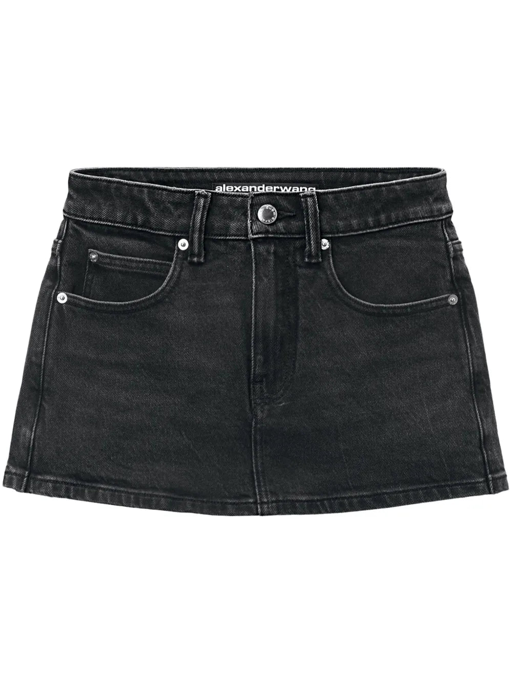 Mid-Rise Denim Skort