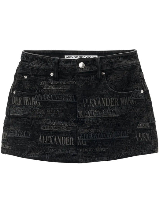 Logo-Embroidered Denim Shorts