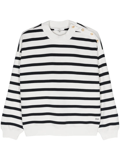 Striped Cotton-Blend Sweatshirt